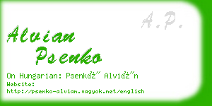 alvian psenko business card